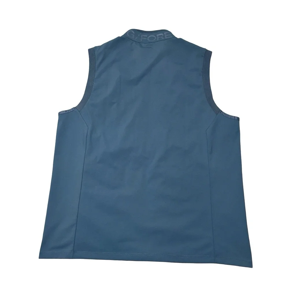 G/Fore Men's Interlock Performer Vest Stretch Tech Blue *Stained* Size XL 24x30